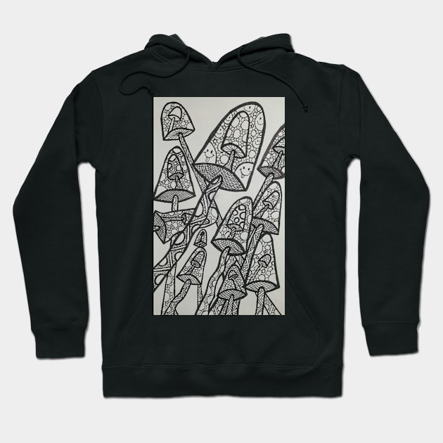 Shrooms inside shrooms Hoodie by JJs art 